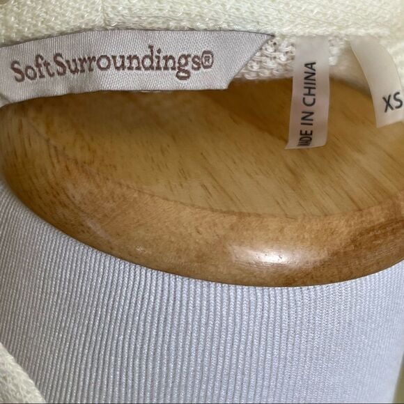 Soft Surroundings Pale Yellow Lightweight Asymmetric Hem Wrap Front Tunic XS - Picture 6 of 6